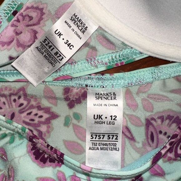 Marks & Spencer  embellished bra, and panties set  new sz 8/34C - Picture 6 of 9